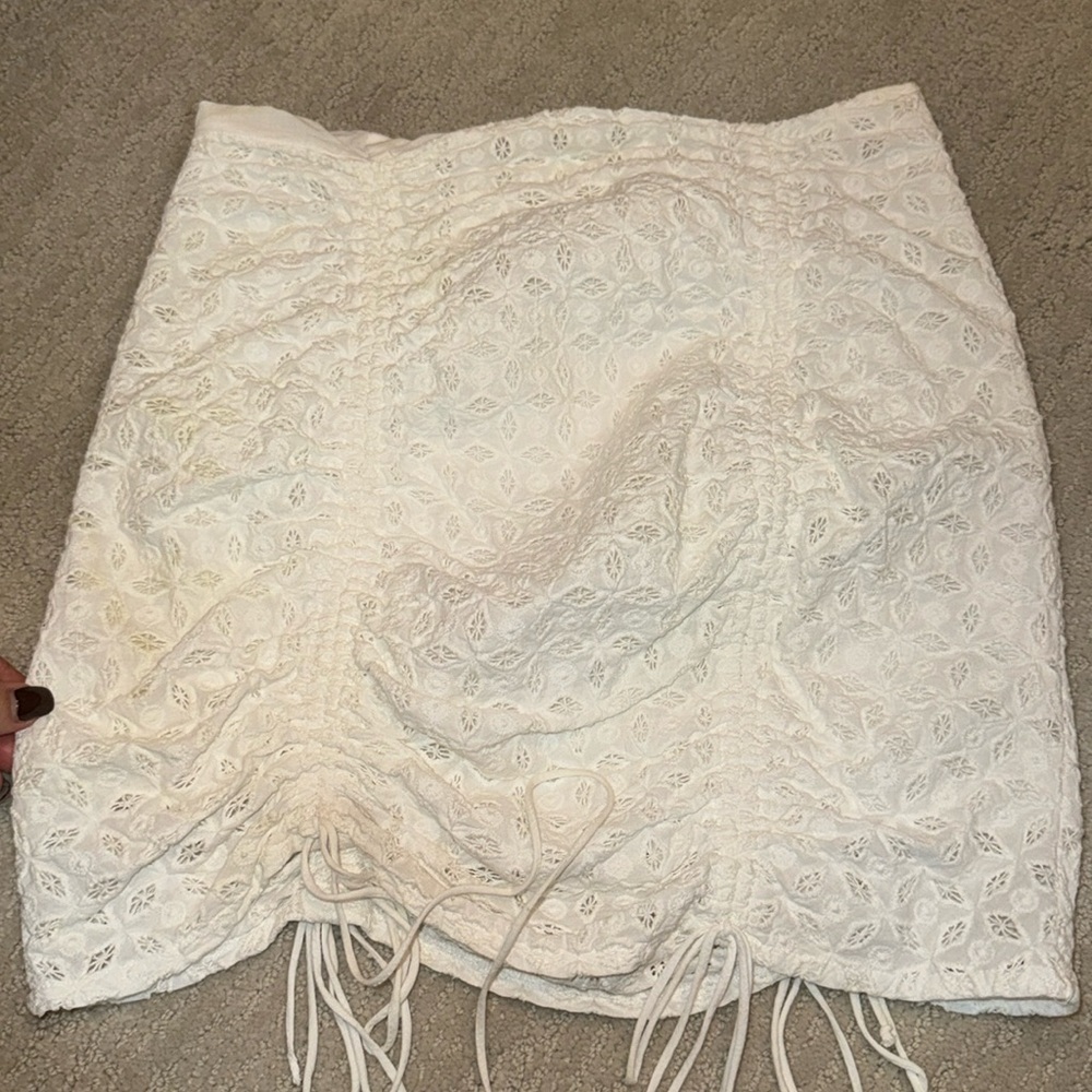 White for love and lemons mini skirt